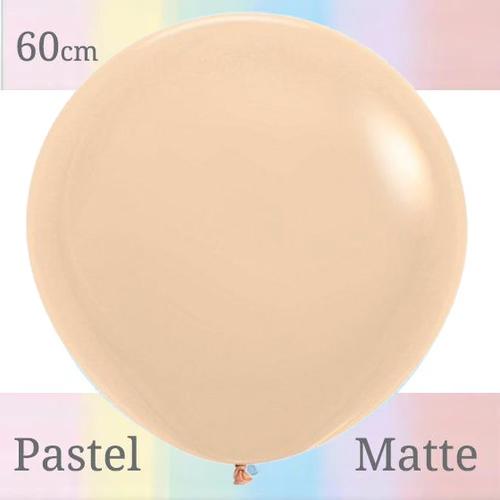 Balloons 60cm Pastel Matte Malibu Peach Sempertex Pk 3