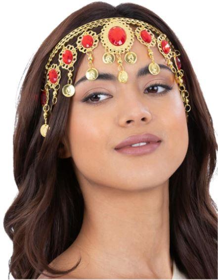 Jewellery Headdress/Band Greek/Roman Gold & Red Ruby Princess Royal