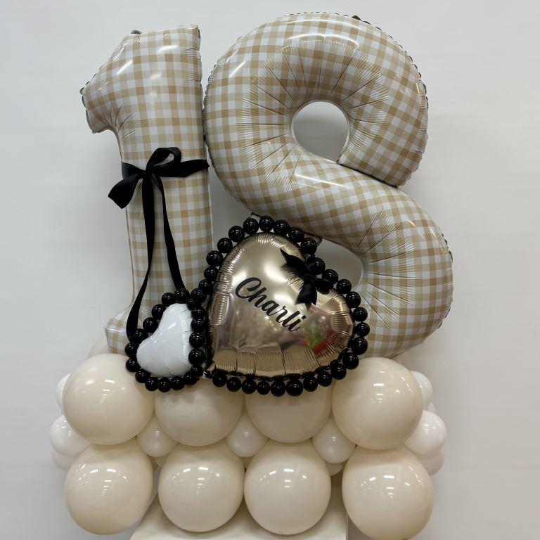 Balloon Decor Elegant Double Numbers