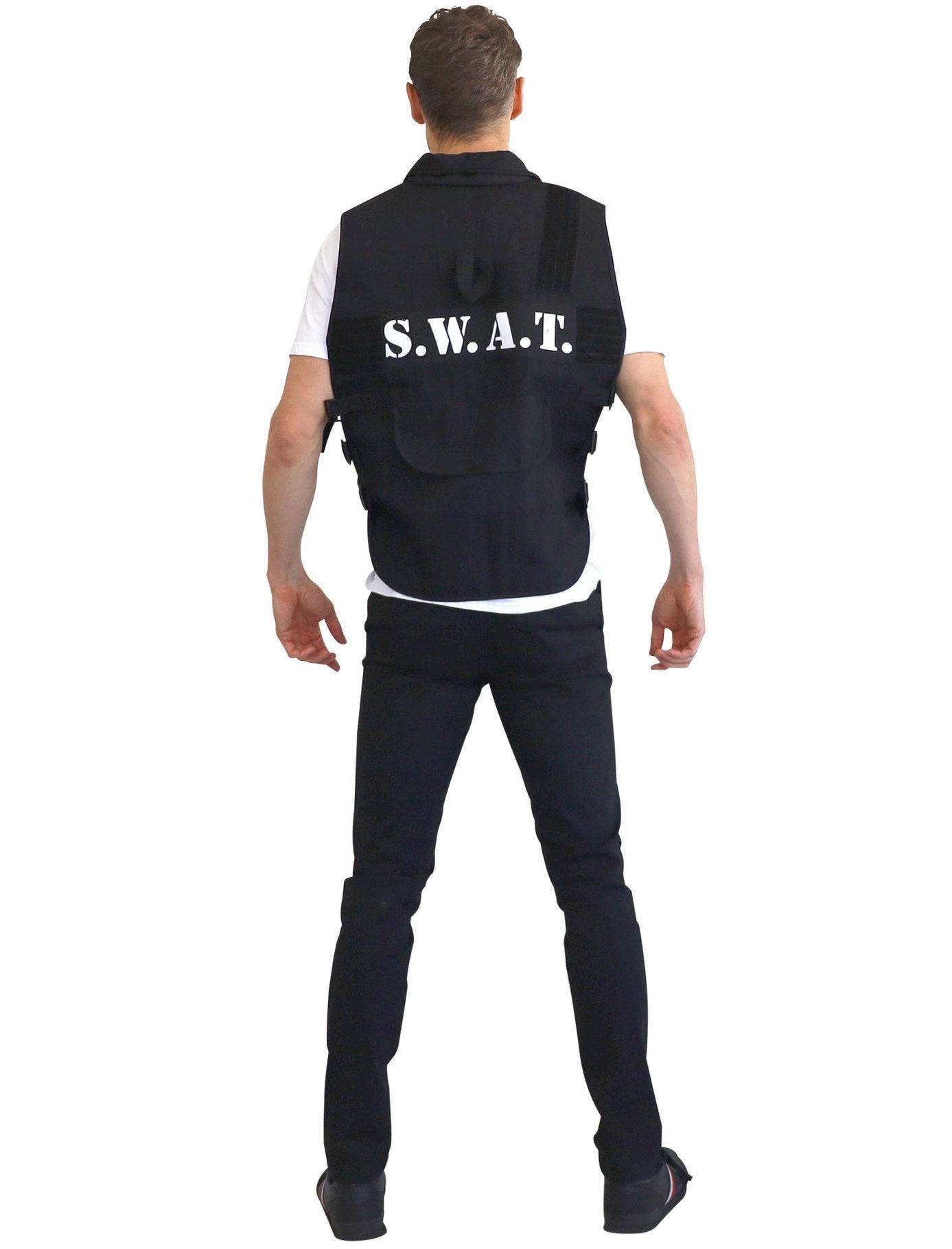 Police Swat Attack Vest Nylon Black Adult One Size