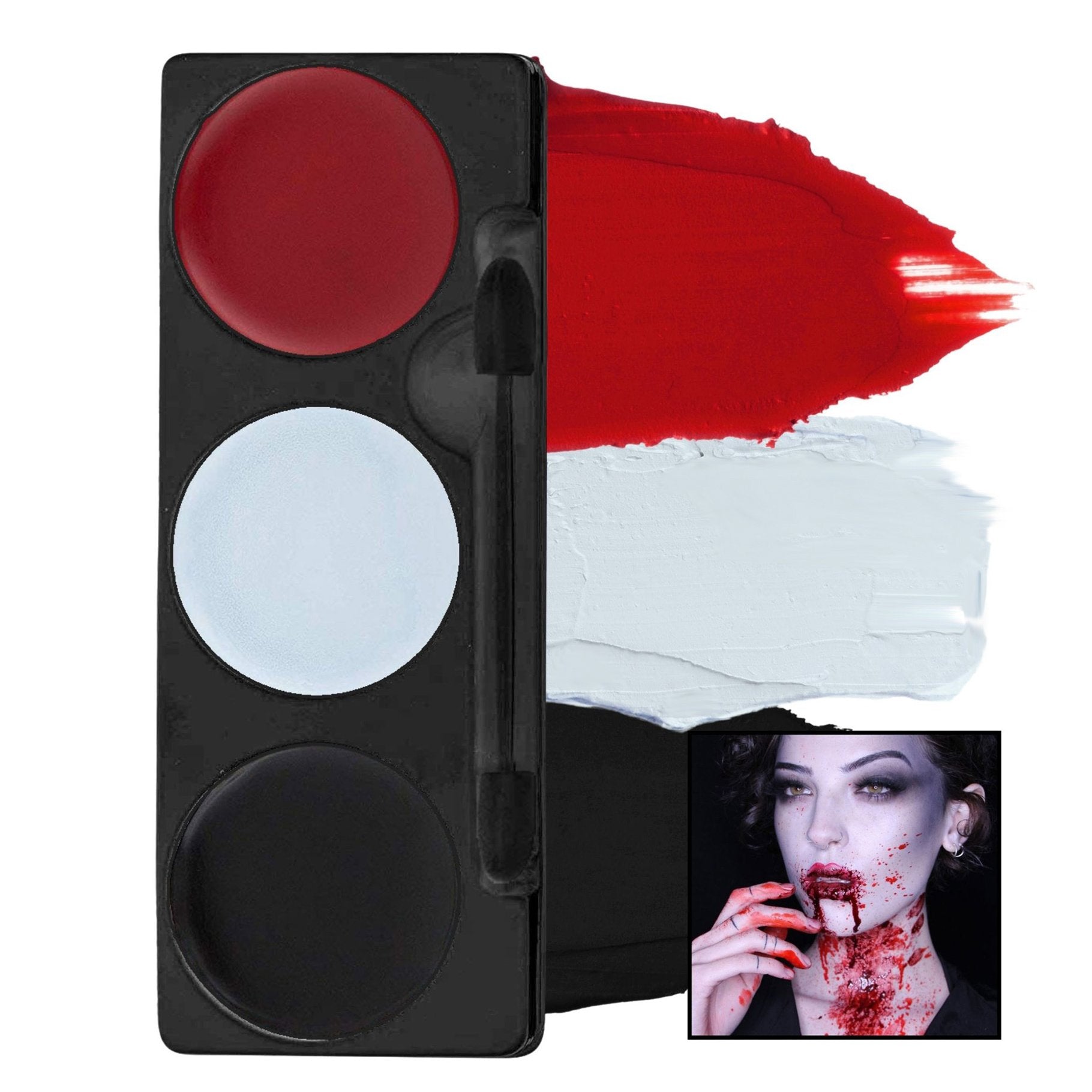 Make Up Palette Tri-Colour Face/Body Paint Vampire Kit Professional Mehron