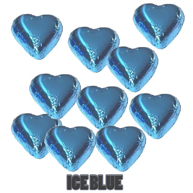 Chocolate Hearts Pale/Light Ice Blue 1kg bulk