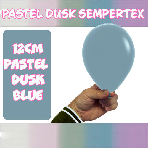 Latex Balloon 12cm Pastel Dusk Blue Pk 100