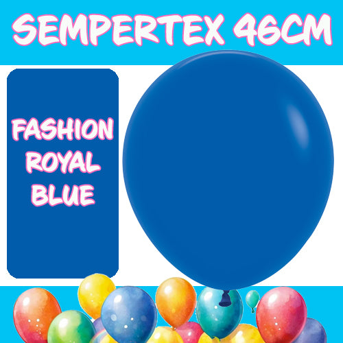 Balloons 46cm Fashion Royal Blue Sempertex Pk 25