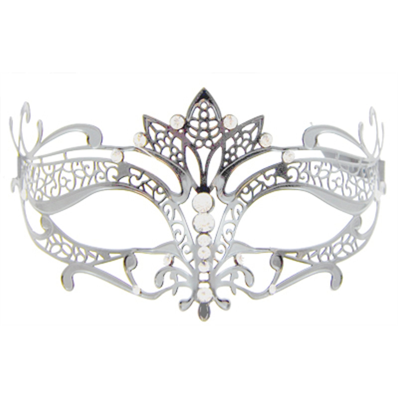 Mask Metal Masquerade Silver Deluxe