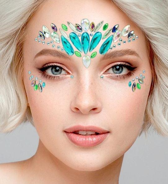 Face Jewels Mermaid Adhesive Costume Accessory