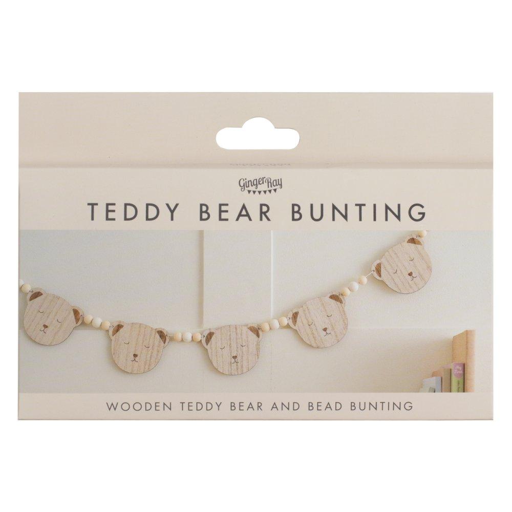 Teddy Bear Wooden Bunting/Banner 1.5m Long Baby Shower