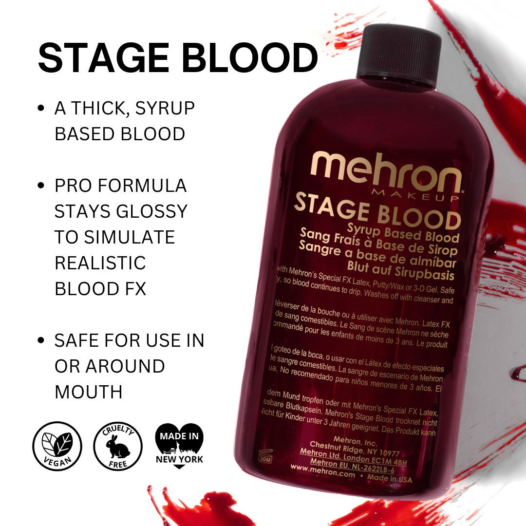 Make Up SpecialFx Mehron Stage Blood Dark Venous 472ml Professional Quality