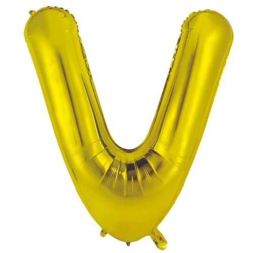 Balloon Foil Letter/Alphabet V Gold 86cm