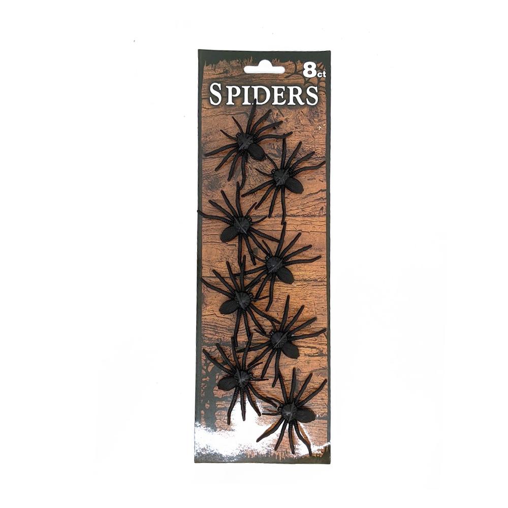 Animals Spiders Black Pk/8 On Card