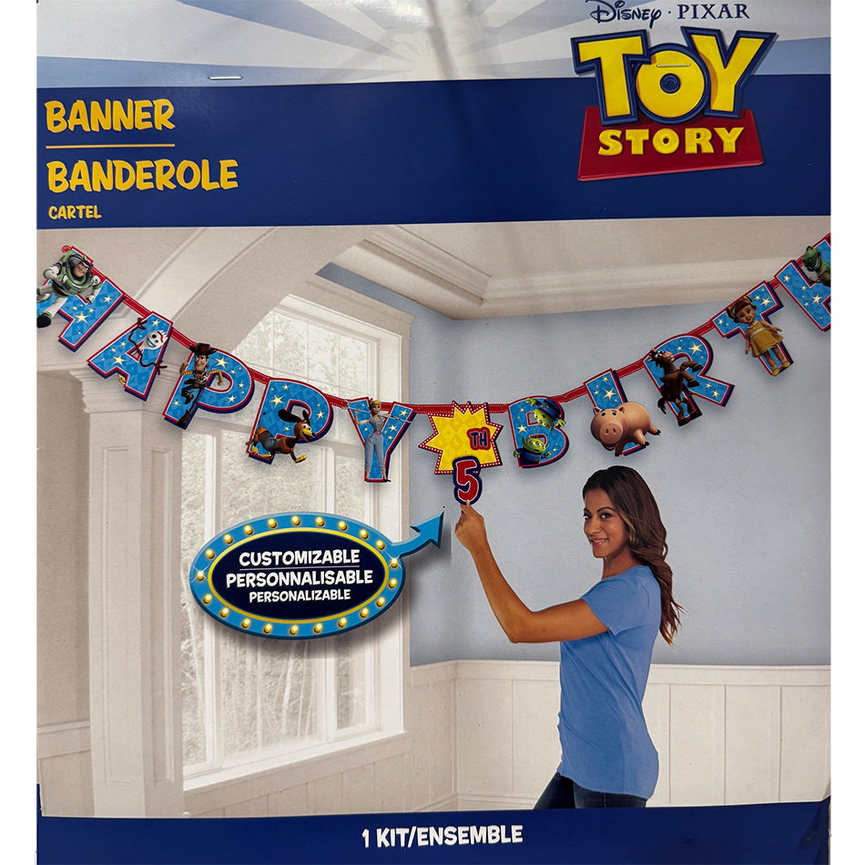 Toy Story 4 Jumbo Letter Banner Add-An-Age On