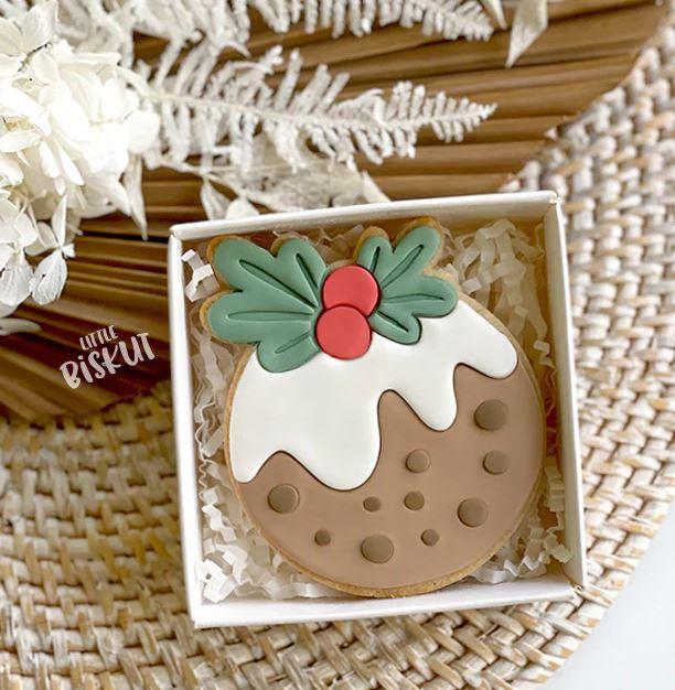 Christmas Pudding Cookie/Biscuit Embosser & Cutter Set