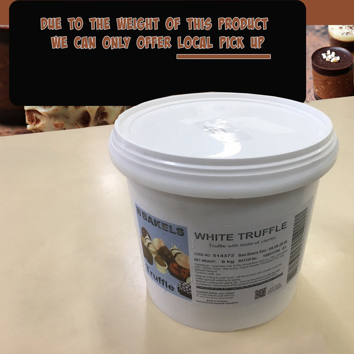 Truffle Mix White 6kg Cake Decorating