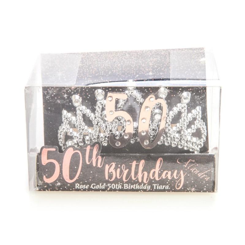 Tiara 50th Rose Gold And Silver