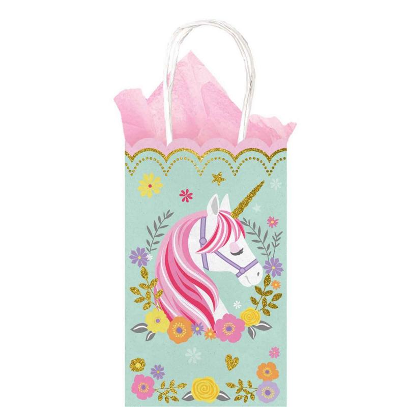 Magical Unicorn Glittered Treat Bags Pk 10