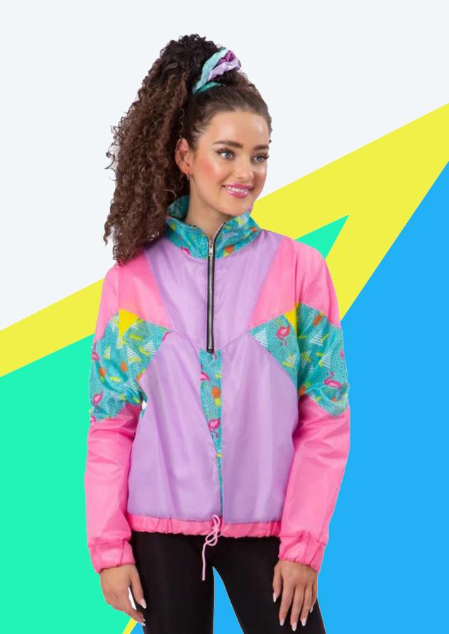 Costume Adult 1980s Windbreaker Tracksuit