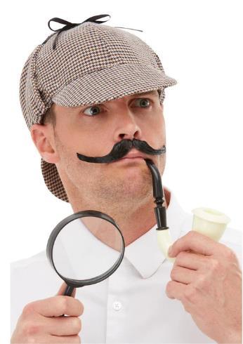 Detective Kit 1920s Smoking Pipe/Hat/Magnifying Glass