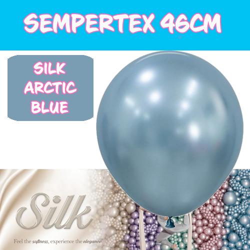 Balloons 46cm Silk Arctic Blue Pk 6