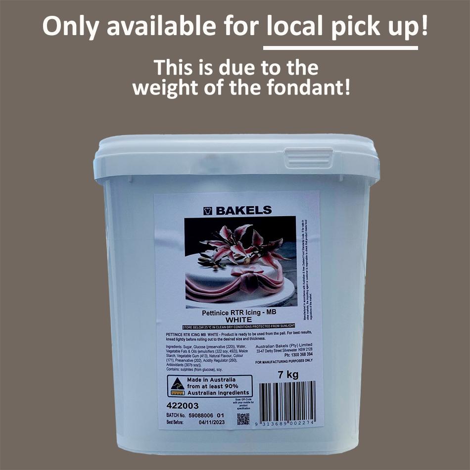 Bakels Pettinice White 7kg Fondant Cake Decorating