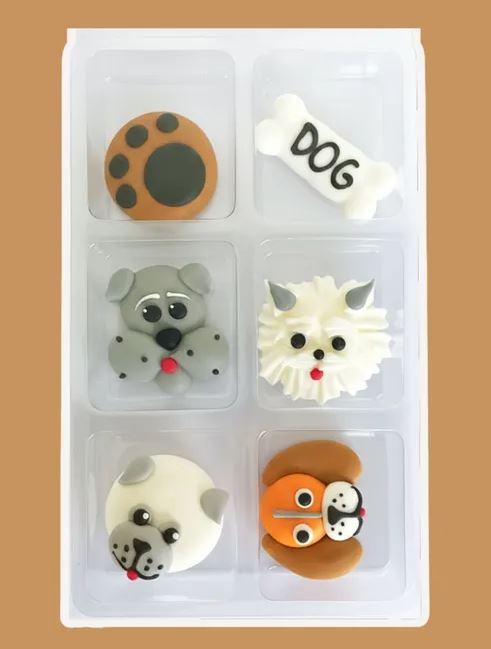 Edible Icing Decorations Dogs Pk/6