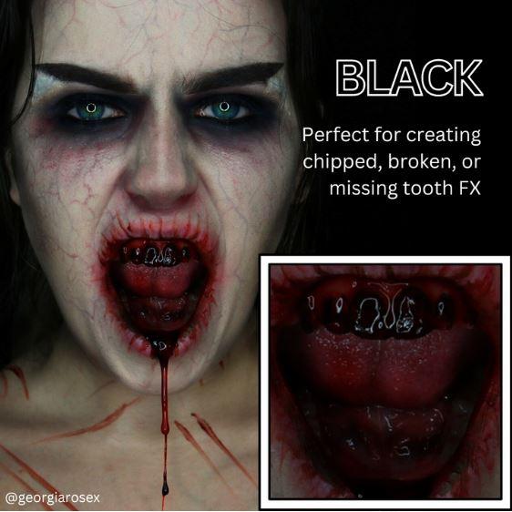 Tooth/Teeth Paint Fx Black 4ml Special Effects Mehron Brand Deluxe