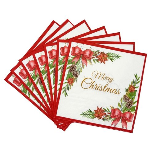 Napkins Lunch Merry Christmas 2ply Pk/20