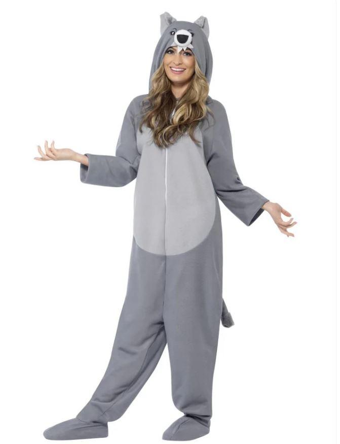 Costume Onesie Adult Animal Wolf