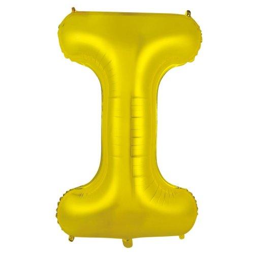 Balloon Foil Letter/Alphabet I Gold 86cm