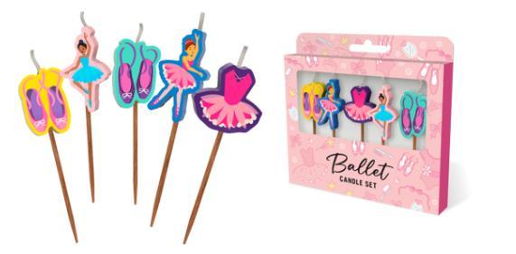 Candle Novelty Sport Ballet/Ballerina Pick Pk/5
