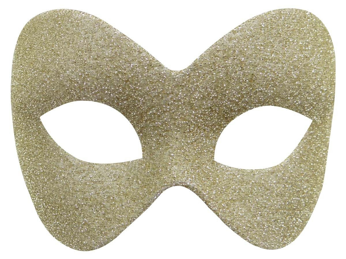 Mask Masquerade Gold Glitter