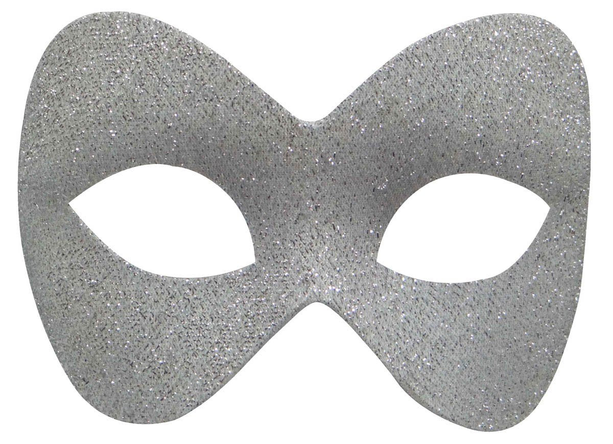 Mask Masquerade Silver Glitter