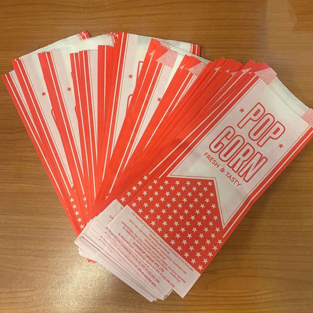 Popcorn Bags Paper Small Pk 100 24 X10 X 4CM