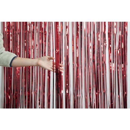 Curtain Metallic Red Mylar Extra Large 1m X 2.4m
