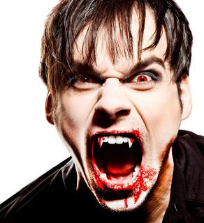 Teeth/Fangs & 4 Blood Capsules Vampire/Dracula Costume Accessory