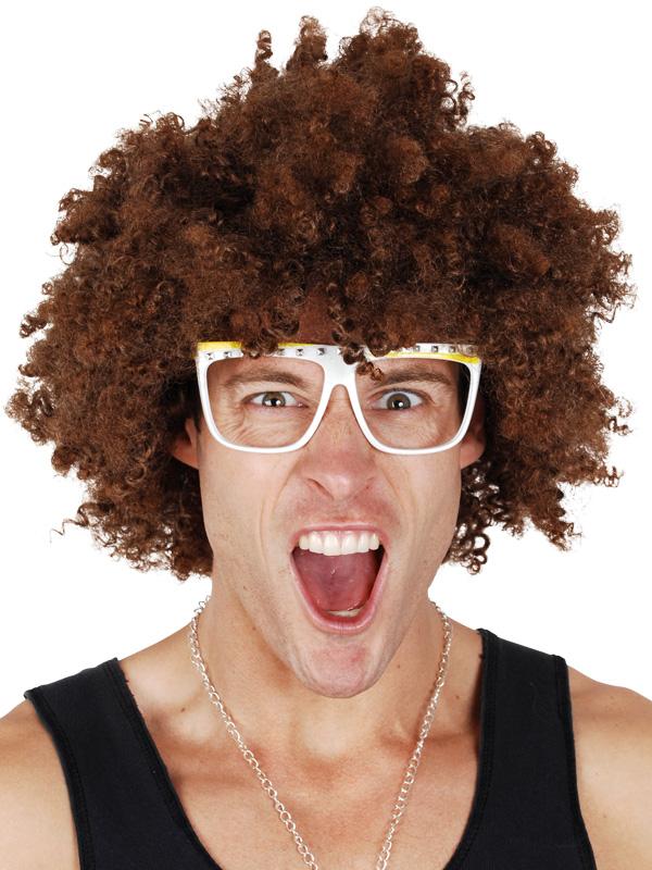 Wig Red Fro Brown Curly