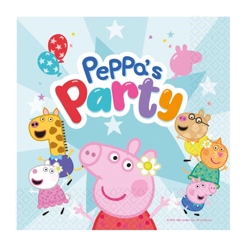 Peppa Pig Party Lunch Napkins Pk/16