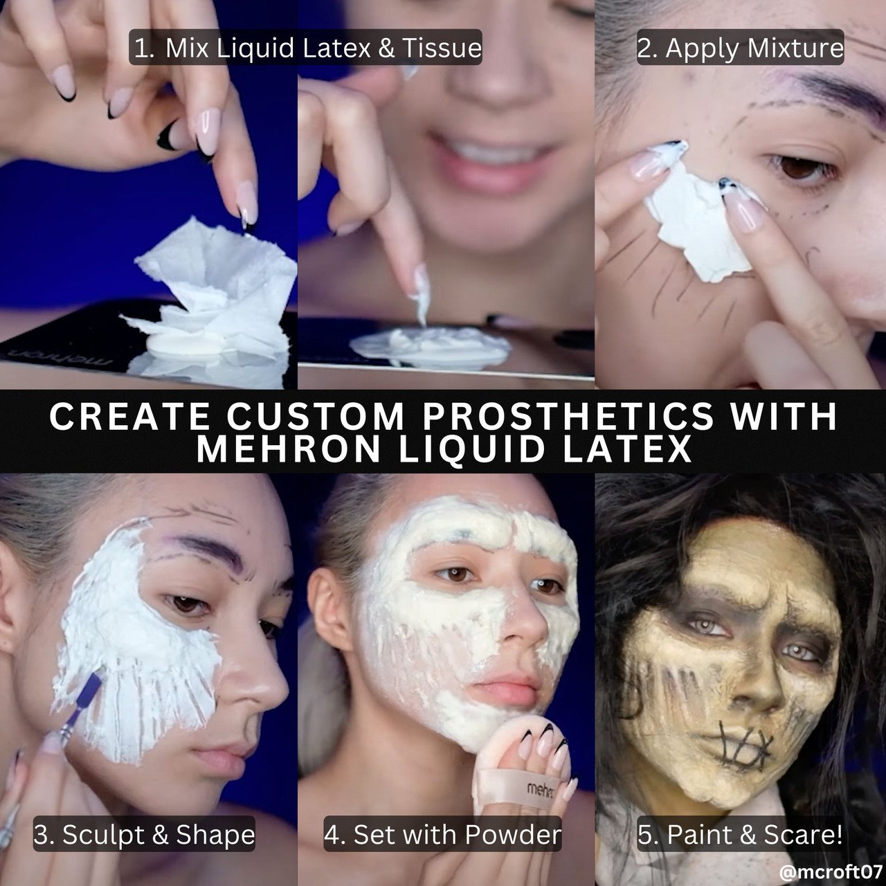 Liquid Latex Light Flesh Colour Mehron Deluxe 133ml Special Effect Adhesive