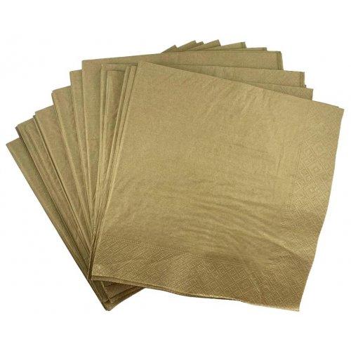 Napkins Dinner 2ply Metallic Gold Deluxe Pk/50