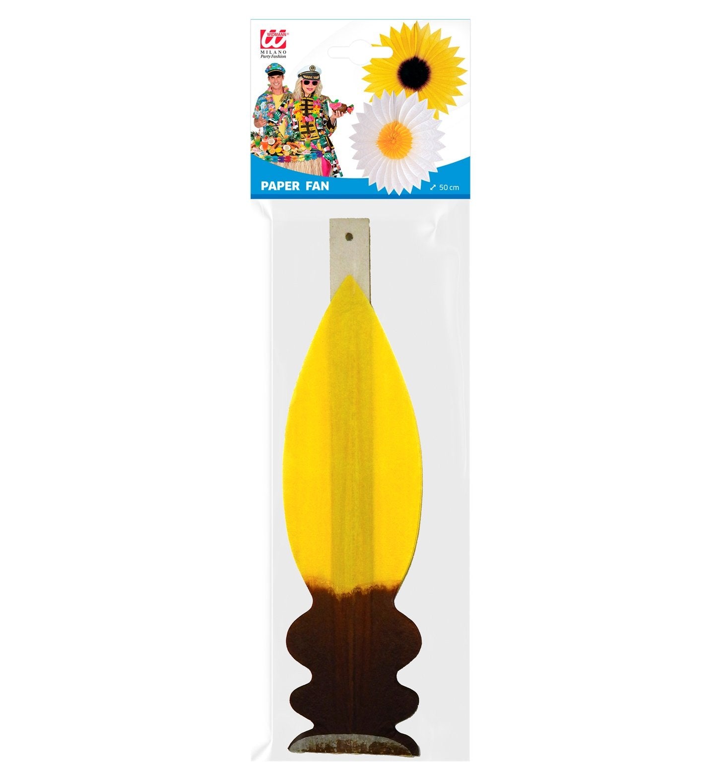 Paper Fan Flower Daisy/Sunflower 50cm Each (Assorted Styles Sent)
