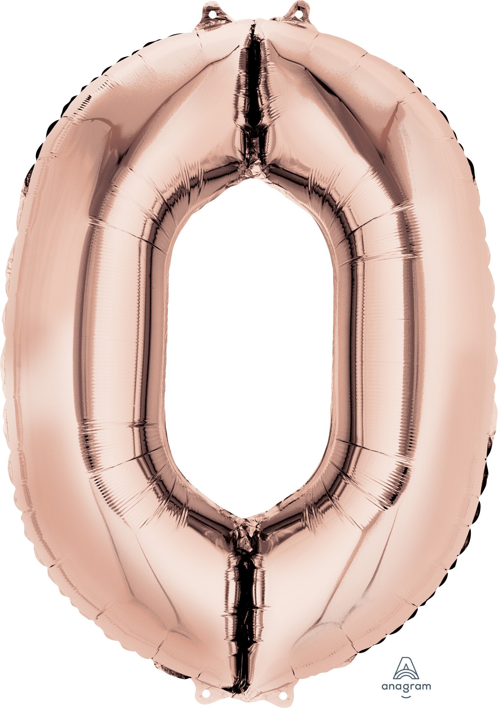 Balloon Foil Megaloon Num 0 Rose 66cm