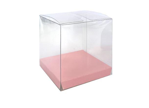 Favour Loot Gift Box Clear - Pastel Pink Pk 10
