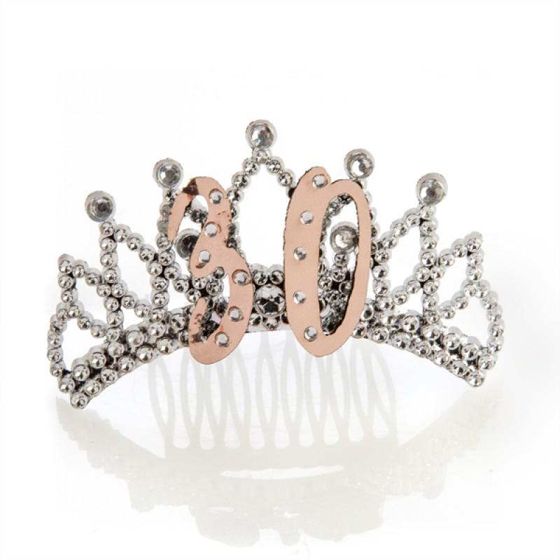 Tiara 30th Rose Gold And Silver
