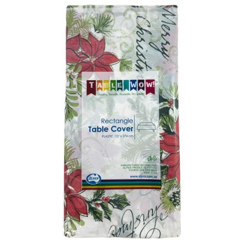 Tablecover Rectangle Printed Merry Christmas 274cm x 137cm