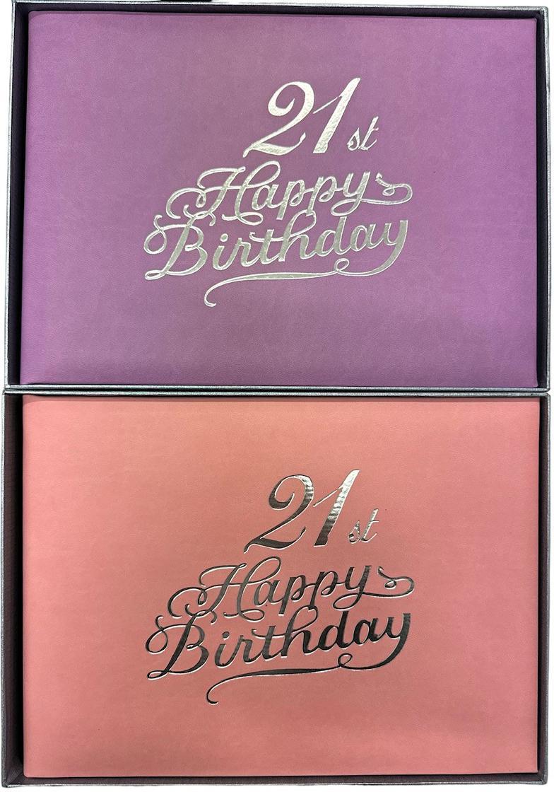Guest Signature Book 21st Birthday Script Assorted Colours