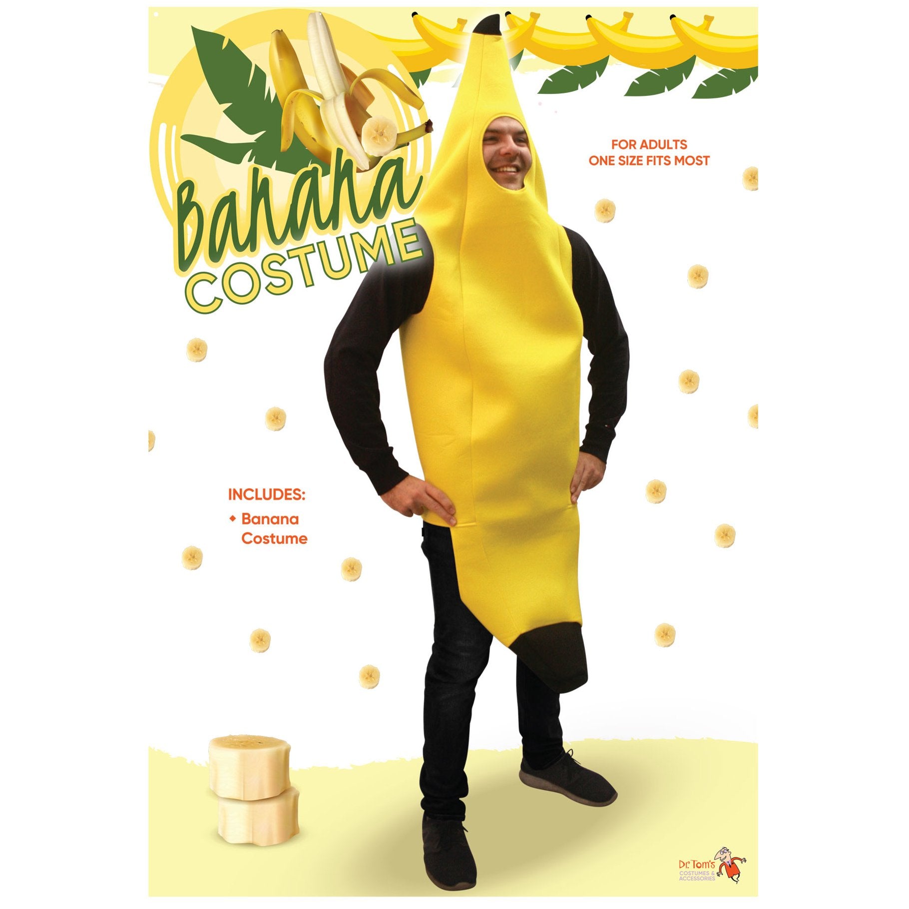 Costume Adult Food Banana One Size