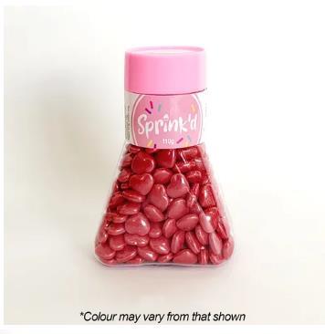 Sprinkles Love Hearts Red/Pink Edible 12mm 110g