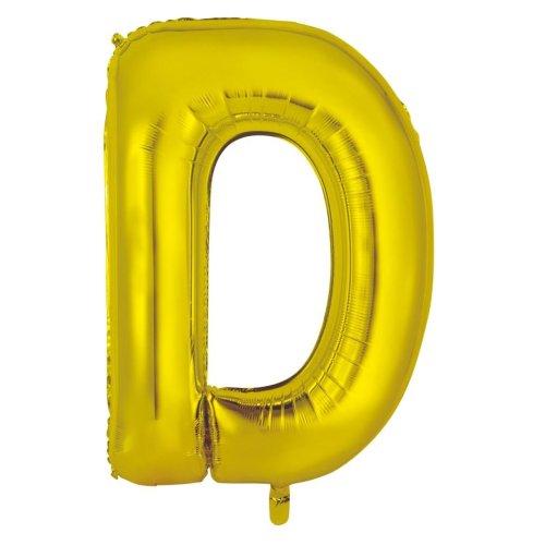 Balloon Foil Letter/Alphabet D Gold 86cm