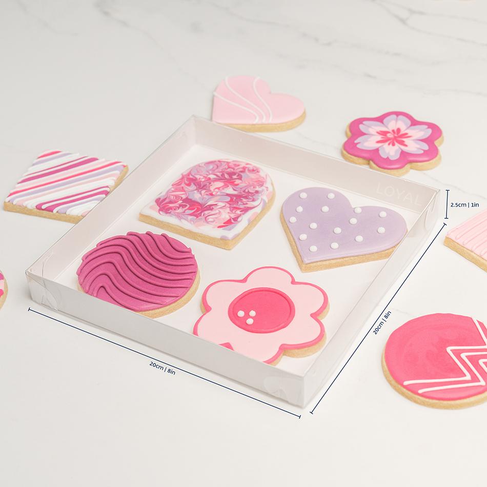 Biscuit Cookie/Bonbonnieres/Chocolate/Biscuit Box & Lid 20x20x2.5cm Each