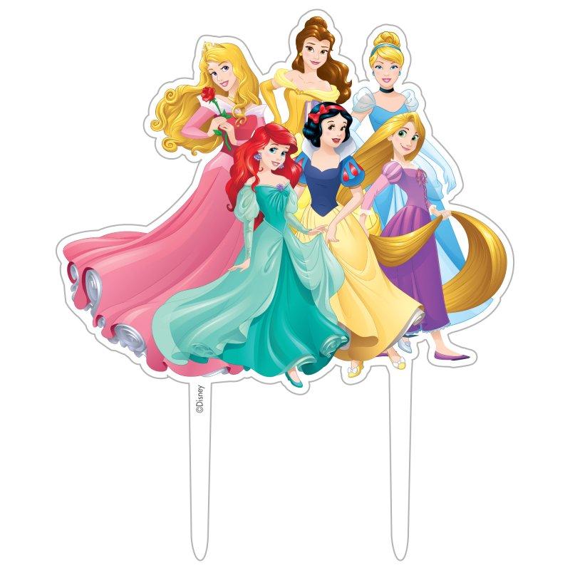 Disney Princesses Large Cake Topper/Pick Decoration Printed Acrylic
