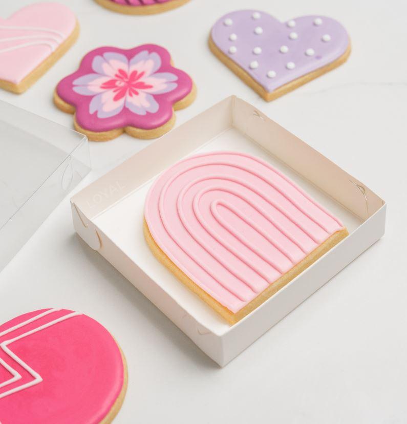 Biscuit Cookie/Bonbonnieres/Chocolate/Treat Box & Lid 11x11x2.5cm Ctn 100